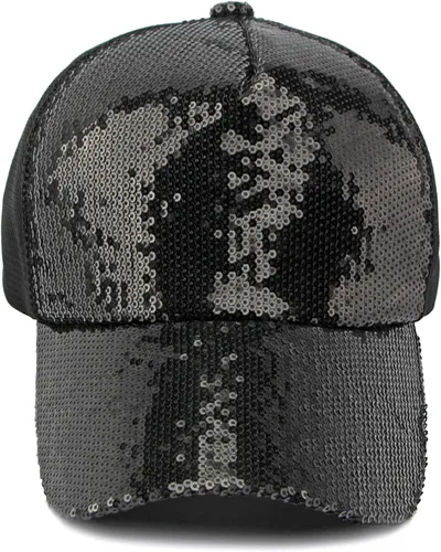 Vista 2 de FASHIXD Gorra de béisbol de malla para mujer, con lentejuelas, de verano, transpirable, para correr, deportes al aire libre