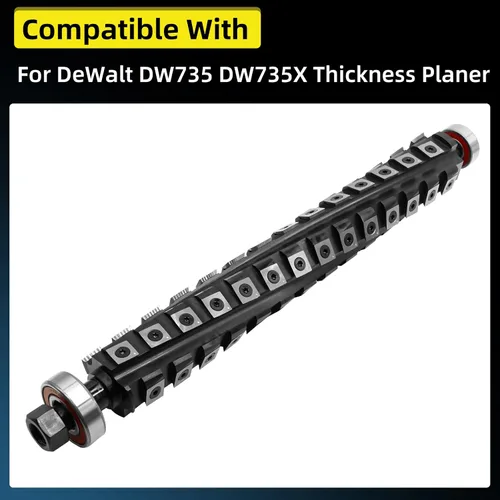 Vista 2 de Shelix Cabezal de corte helicoidal para DeWalt 735 DW735 DW735X Cepilladora de espesor, cabezal de corte helicoidal de 13 pulgadas para DeWalt DW735
