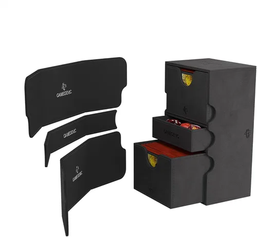 Vista 5 de Gamegenic Stronghold 200+ XL - Caja de cubierta convertible Almacenamiento de cartas de doble funda Protector de juego de cartas con cajón