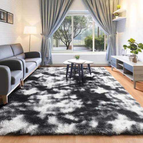 Vista 22 de ONASAR - Alfombra de pasillo negra de 2 x 6 pies, esponjosa, lavable, ultrasuave, afelpada, peluda, tapete para bebés, dormitorio de niños, armario