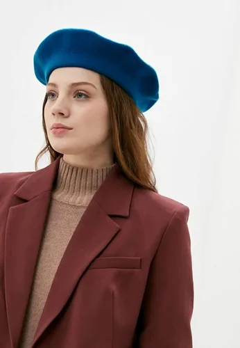 Vista 90 de Boina de lana francesa para mujer, gorra de invierno clásica de color sólido