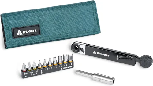 Vista 9 de Granite Rocknroll TQ - Kit de herramientas para bicicleta de trinquete de torque, kit multiherramienta para bicicleta con 10 brocas de herramienta