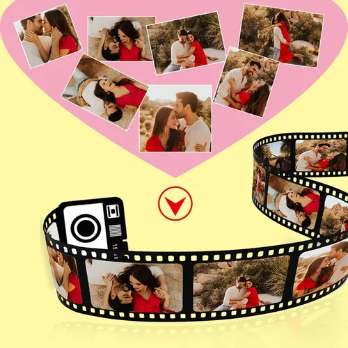 Vista 3 de EAQ Llaveros personalizados del rollo de la película de la cámara con la foto, llavero personalizado con el álbum del carrete de las imágenes
