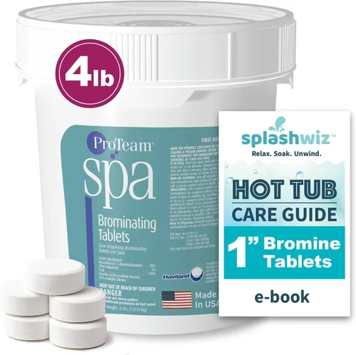 Vista 11 de ProTeam - Tabletas de bromo de spa para bañera de hidromasaje, pestañas de bromo de disolución lenta de 1 pulgada para desinfección de spa, 1.5