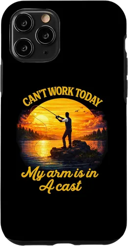 Vista 29 de Can't Work Today My Arm is in A Cast Fly Fishing Funny Humor Case for iPhone 17