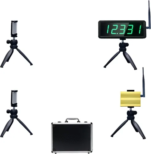 Vista 8 de YZ Temporizador Láser Inalámbrico Alimentado por Batería para Carreras de Sprints, Reloj de Carrera, Temporizador de Carrera, Velocímetro