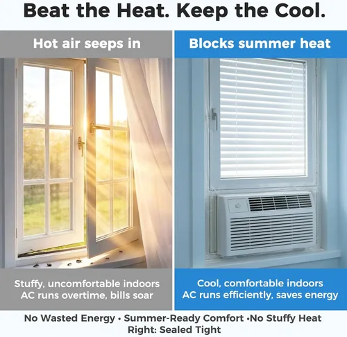 Vista 3 de SWRT 2 pulgadas x 27 metros 8 mil Cinta transparente resistente para sellado de ventanas, sin residuos, aislamiento de ventana para invierno