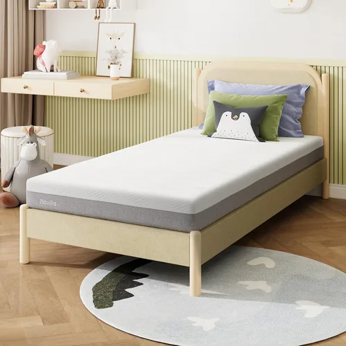 Vista 2 de Novilla Colchón tamaño individual, colchón de espuma viscoelástica de gel de 6 pulgadas para sueño fresco y alivio de presión, tamaño individual