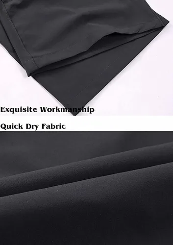 Vista 5 de MAGNIVIT Pantalones cortos de senderismo 34 para hombre por debajo de la rodilla de secado rápido para trabajo al aire libre con bolsillos