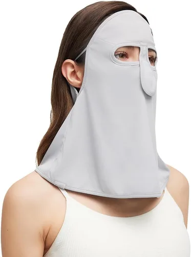 Vista 10 de SLF6M103T - Máscara de protección solar para el cuello, polaina para el cuello, bufanda, pasamontañas, pañuelos de tela con bucles para las orejas