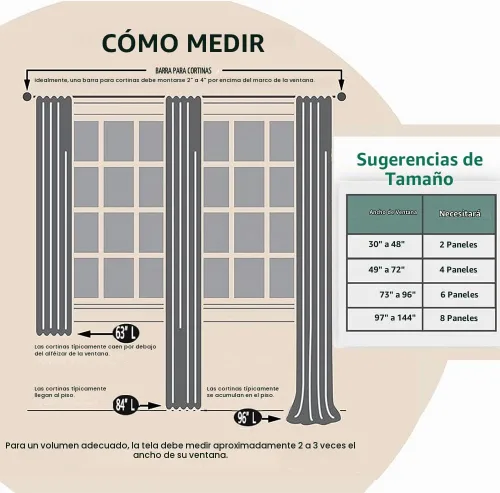 Vista 8 de 2 paneles de cortinas de lino semiopacas para ventana, bohemias y rústicas, con rayas bordadas y bolsillo para cortinero, para sala de estar