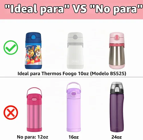 Vista 3 de Greant 2 popotes de repuesto compatibles con botellas THERMOS FOOGO de 10 onzas (modelo BS535), piezas de repuesto sin BPA compatibles con FOOGO