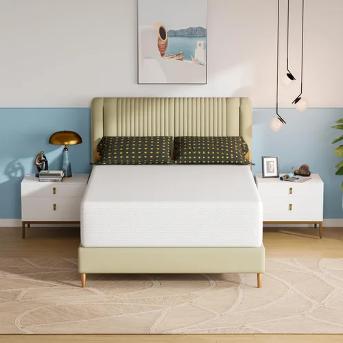 Vista 21 de PayLessHere Colchón individual de 5 pulgadas, colchón de espuma viscoelástica de gel de firmeza media, color blanco, con funda de cremallera
