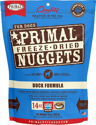 Vista 14 de Primal - Nuggets de alimento crudo liofilizado para perros, res, comida completa y balanceada, también se puede utilizar como complemento o premio