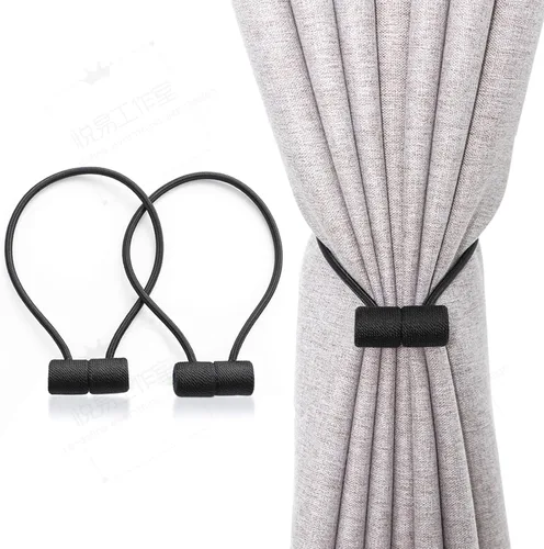 Vista 16 de Alzapaños magnéticos para cortinas, alzapaños de cortina mejorados de 16 pulgadas, fuertes imanes para cortinas para el hogar y la oficina, lazos