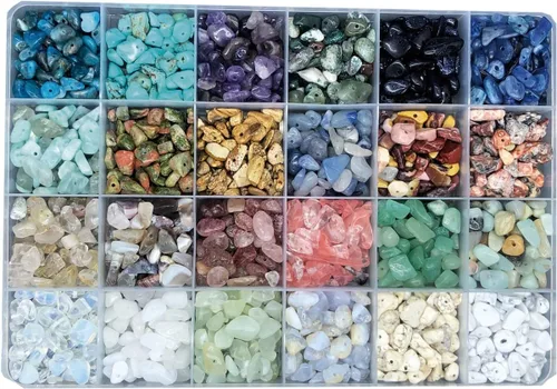 Vista 9 de Cuentas de piedras preciosas naturales de forma irregular, chips de piedra de cristal, energía curativa para la fabricación de joyas (15-1)