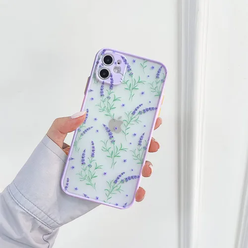 Vista 4 de Ownest Funda compatible con iPhone 12 para iPhone 12 transparente esmerilado, parte trasera de policarbonato 3D floral para niñas y mujeres, funda