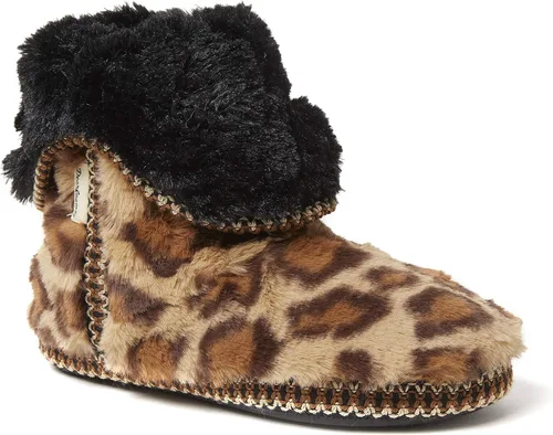 Vista 5 de Dearfoams Pantuflas plegables Beth Furry para mujer