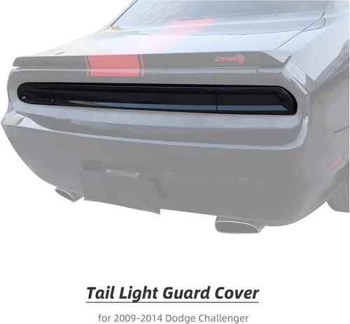 Vista 3 de Hoolcar Cubierta de la lámpara de la luz trasera, marco de guardia, decoración de marco de bisel, accesorios exteriores para Dodge Challenger