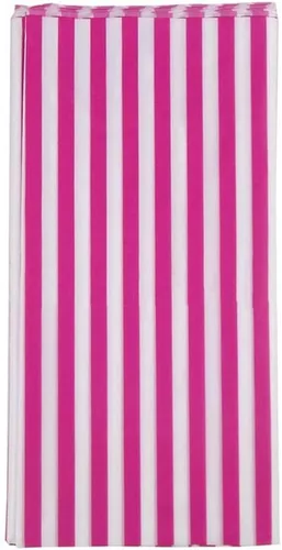 Vista 4 de oocc Mantel desechable con rayas blancas, 54 x 108 pulgadas, 2 unidades Raya blanca