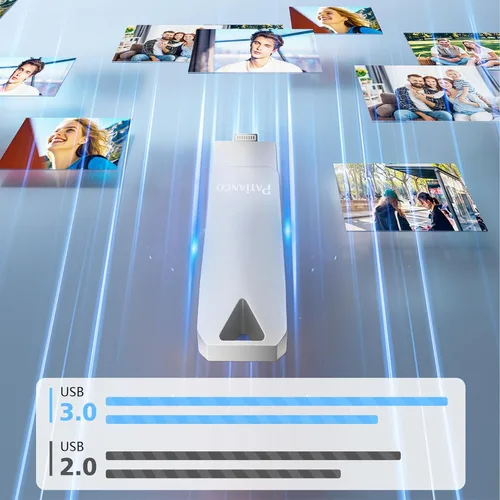 Vista 7 de Unidad flash USB para iPhone de 512 GB con certificación MFi de Apple, unidad de pulgar para iPhone, memoria para iPad/iPhone/computadora, disco