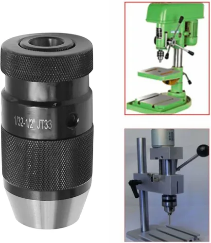 Vista 2 de 1/32" -1/2" JT33 Chuck MT2-JT33 Adaptador de portabrocas R8 Portabrocas sin llave