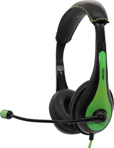 Vista 14 de Avid Productos Auriculares AE-36 en verde con micrófono de pluma ajustable para escuela, aula, educación, pruebas y evaluación (paquete de 10)