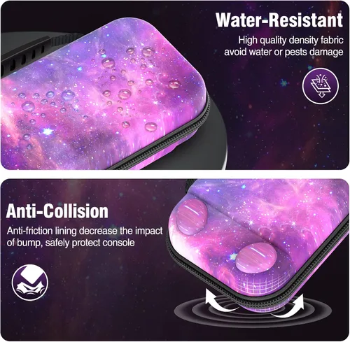 Vista 5 de Funda para Switch compatible con Nintendo Switch OLEDSwitch Console, carcasa rígida protectora portátil, funda de transporte para interruptor