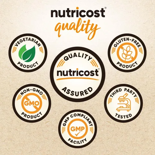 Vista 3 de Nutricost Cápsulas de hongos Reishi de 1500 mg, 60 porciones – Certificado CCOF fabricado con hongo Reishi orgánico, vegetariano, sin gluten, 750 mg