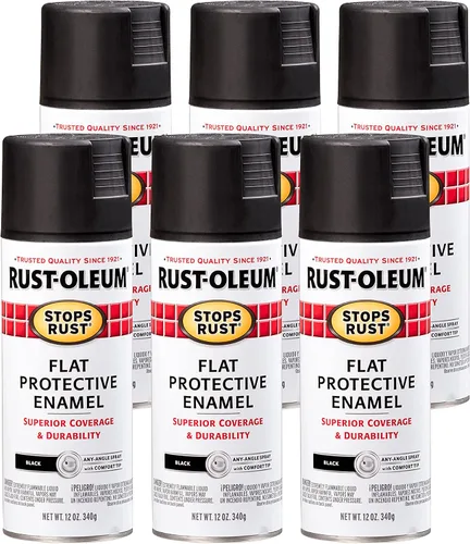 Vista 142 de Rust-Oleum 7776830 - Pintura en aerosol para prevención del óxido, 12 onzas, negro plano
