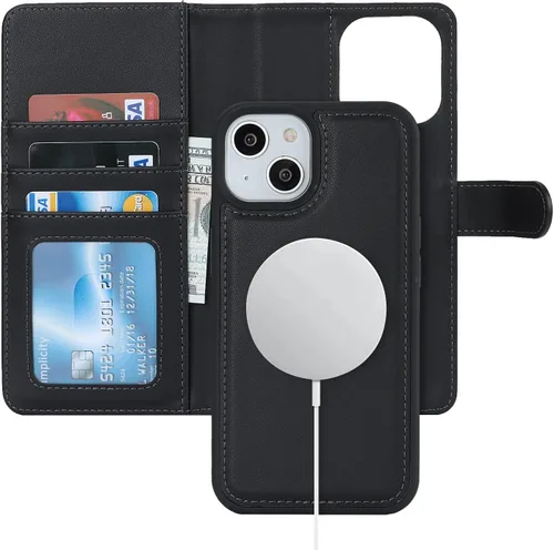 Vista 16 de Havaya Magsafe - Funda para iPhone 11 Pro Max, compatible con 2 en 1, desmontable con tarjetero de piel sintética, ranuras para tarjetas de crédito
