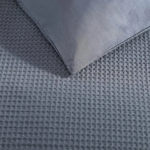 Vista 10 de Vera Wang - Juego de funda de edredón tamaño Queen, ropa de cama de algodón suave con fundas de almohada a juego, cierre de botón y lazos interiores
