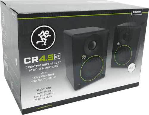 Vista 8 de Audiosavings Bundle: Par de monitores de estudio alimentados Mackie CR4.5BT con control de tono/paquete Bluetooth con micrófono condensador