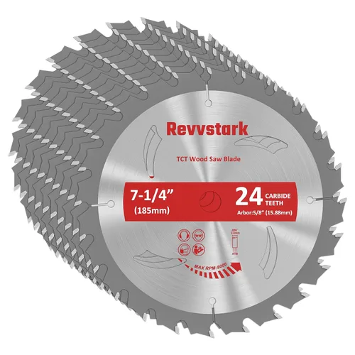 Vista 11 de Paquete de 3 hojas de sierra circular de carburo de 3 pulgadas y 36 dientes para madera, plástico, PCV, acrílico, aluminio con eje de 7/16 pulgadas