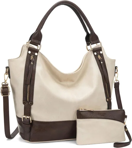 Vista 21 de Bolso tote para mujer, carteras de cuero PU, bolsos de hombro hobo de moda con correa de hombro ajustable