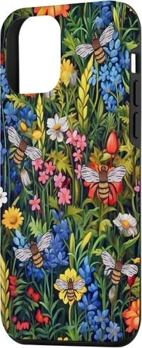 Vista 2 de Funda para iPhone 12 mini Bees And Wildflowers
