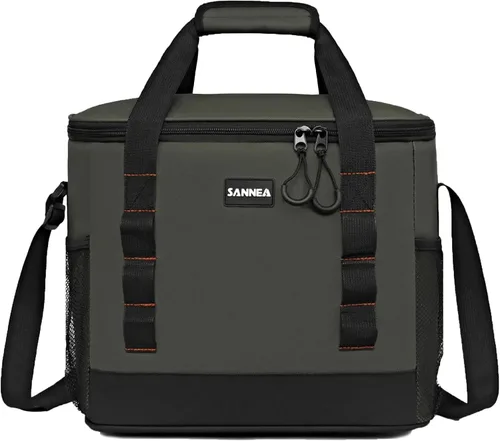 Vista 25 de Backpack Cooler Insulated Leakproof, Soft Cooler Backpack for Beach Beige - Negro - Marrón-01