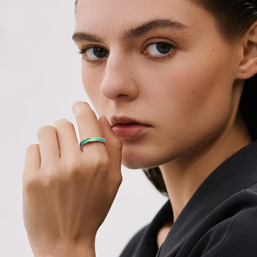 Vista 3 de ADRAMATA Anillos de plata de ley 925 para mujeres y hombres, anillos de compromiso de boda de 0.157 pulgadas, anillos de compromiso de moda