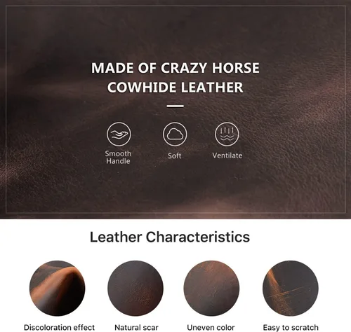 Vista 9 de Top Grain Leather - Padfolio de 8.3 pulgadas para hombres y mujeres, diseño vintage hecho a mano, organizador multifuncional de cartera de negocios