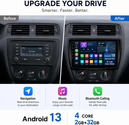 Vista 6 de Radio estéreo de coche para Mazda 3 2010 2011 2012 2013-9 pulgadas (1280 x 800) pantalla táctil con Carplay inalámbrico y Android Auto GPS WiFi
