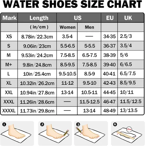 Vista 6 de JOTO - Zapatos de agua para mujeres hombres y niños sensación de ir descalzo secado rápido calcetines acuáticos zapatos de playa para esnórquel surf