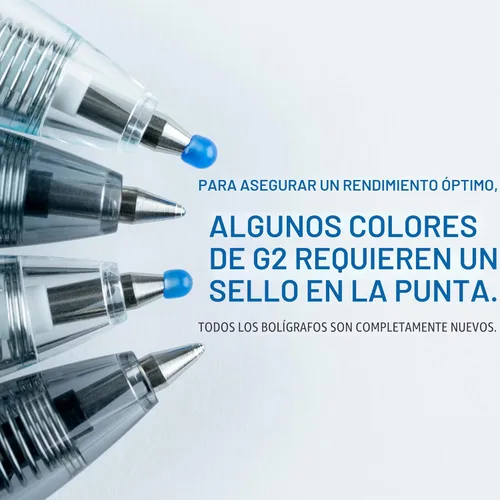 Vista 4 de Pilot G2 - Bolígrafos de gel premium roller, bolígrafos de gel de punta fina, paquete Boost Blue, los colores de la productividad, surtidos