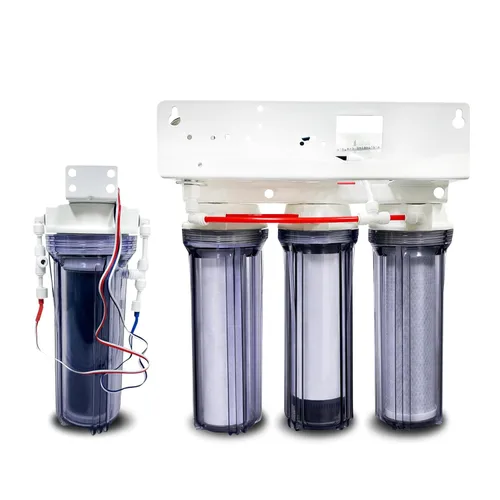 Vista 3 de LiquaGen - Sistema de filtración de agua de ósmosis inversa y desionización (RODI) Super Flow Manómetro con válvula de flotador Medidor digital