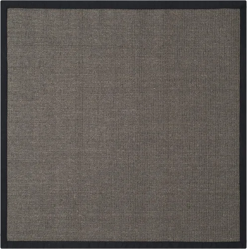 Vista 156 de Alfombra de sisal Safavieh, de color maíz y negro, tejida a mano, de la colección de fibras naturales; 5 x 8 pulgadas, NF441A, Tela, Gris / Gris