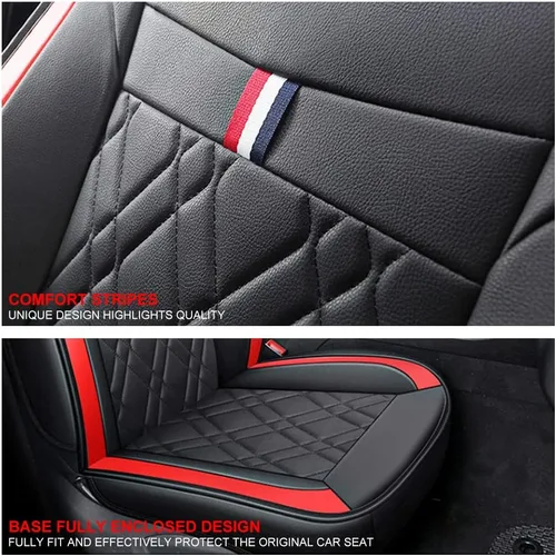 Vista 6 de Fundas de asiento de automóvil adecuadas para 1, 2, 3, 4, 5, 6, 7series, impermeable y transpirable, cojín de asiento de automóvil con respaldo