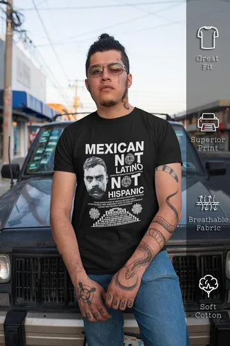 Vista 2 de ShirtBANC Mexicano no latino Emiliano Zapata camisa Cool Mexico Tee