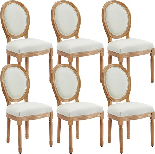 Vista 25 de Juego de 2 sillas de comedor de ratán, sillas de comedor de estilo francés rústico de mediados de siglo, sillas de comedor de acento estilo granja