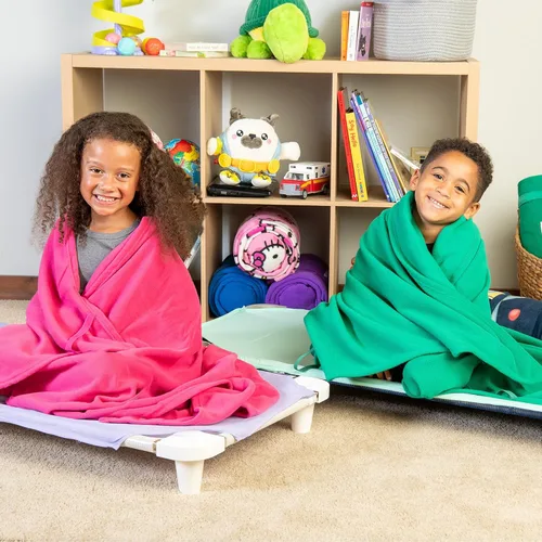 Vista 3 de ROLLEE POLLEE Northwest - Manta de dormir de forro polar verde para niños, manta súper suave que no forma bolitas, individual - Solución acogedora