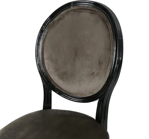 Vista 12 de Christopher Knight Home Camille - Sillas de comedor tradicionales de terciopelo, juego de 2 piezas, gris/negro brillante