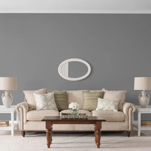Vista 310 de Glidden Pintura Interior + Imprimación: Gris/Plata Antigua, Una Capa, Satinado, 1 Galón